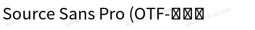 Source Sans Pro (OTF字体转换